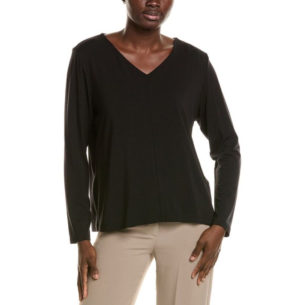 Eileen Fisher Womens Solid Top, Black